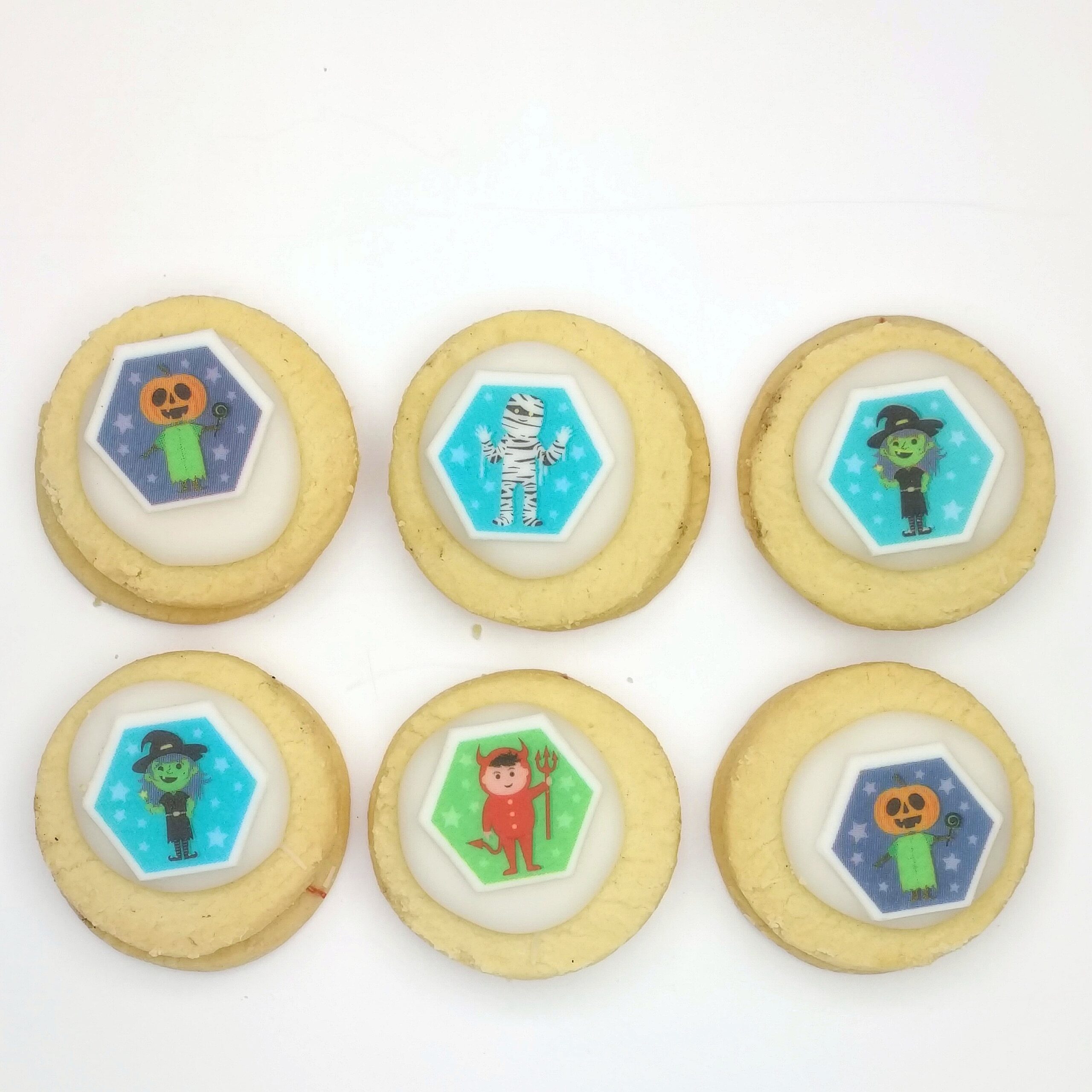 halloween mini empire biscuits hex scaled