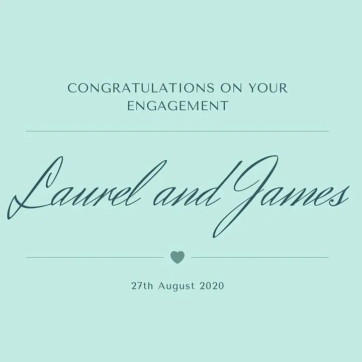 engagement celebration blue