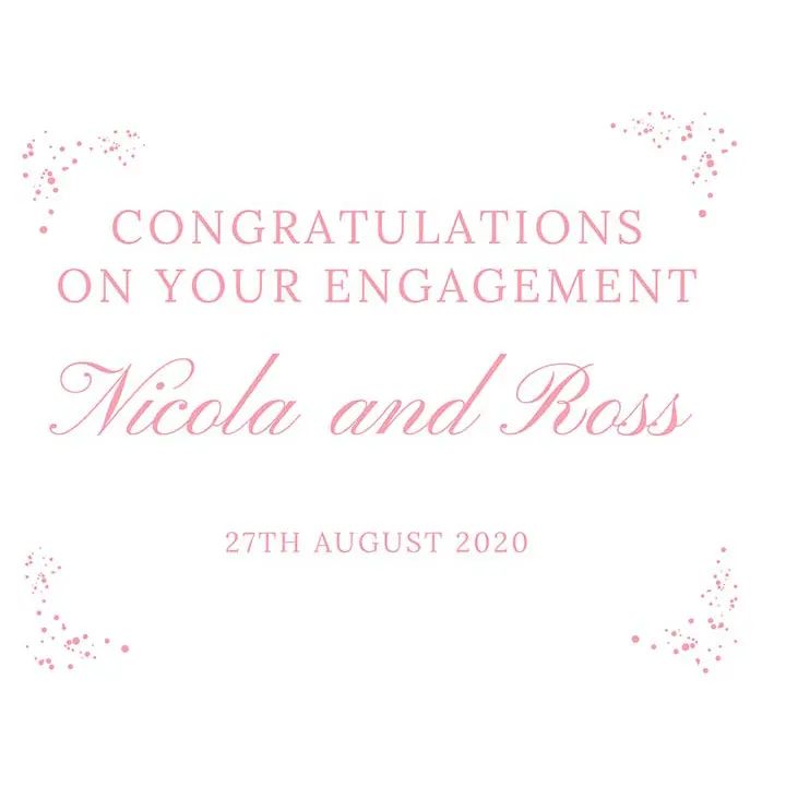engagement celebration pink